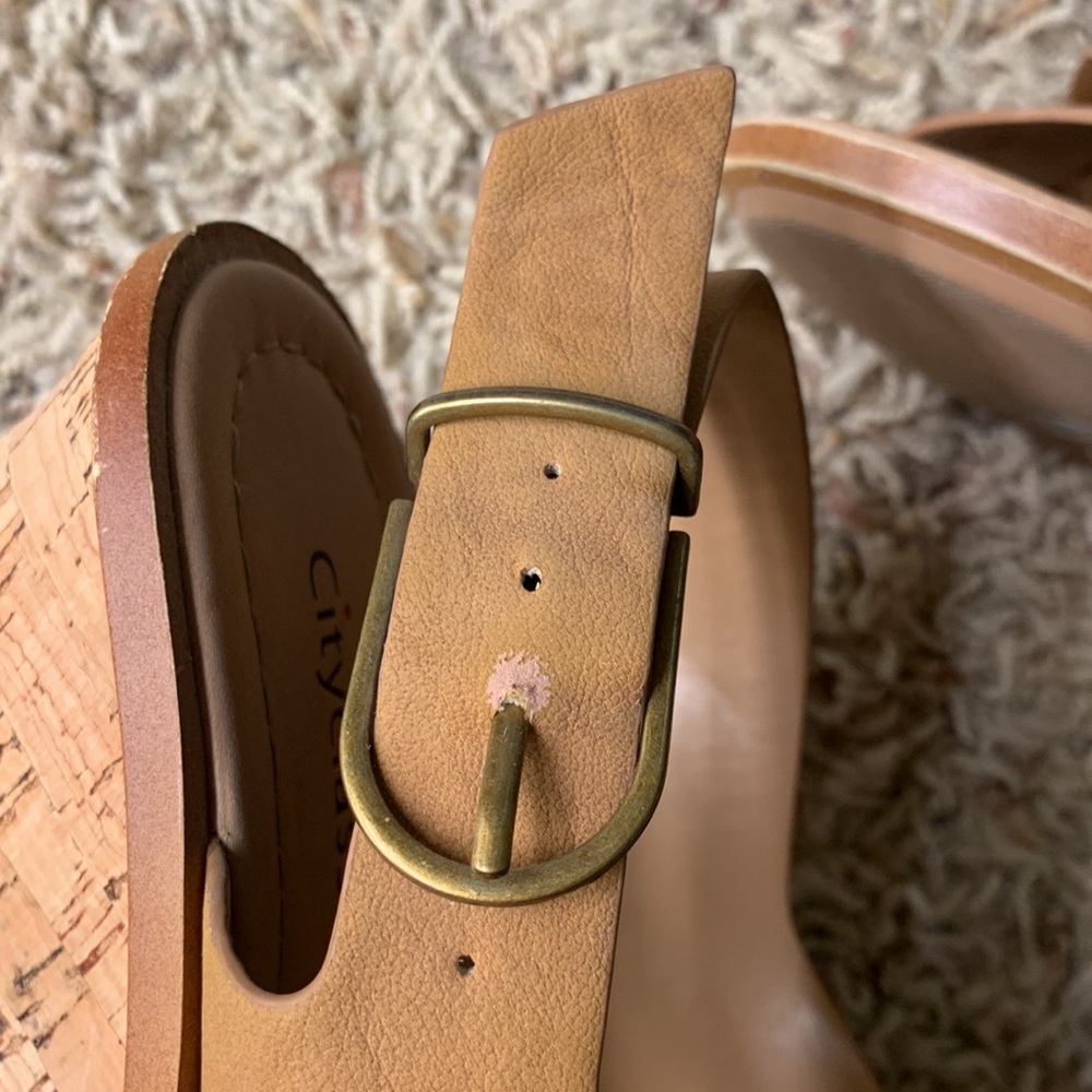 Tan Cork Wedges - Picture 5 of 6